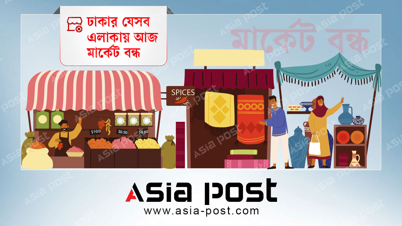 ঢাকার যেসব এলাকায় আজ মার্কেট বন্ধ